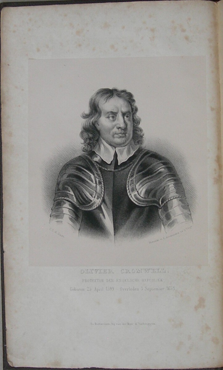 Olivier Cromwell, protector der Engelsche Republiek; of een groot maar miskend man in zijn eer hersteld. Een historisch onderzoek (...). Uit het Fransch en Engelsch vertaald door J. Oudijk van Putten. In twee deelen. Met portret van Cromwell. - Afbeelding 2