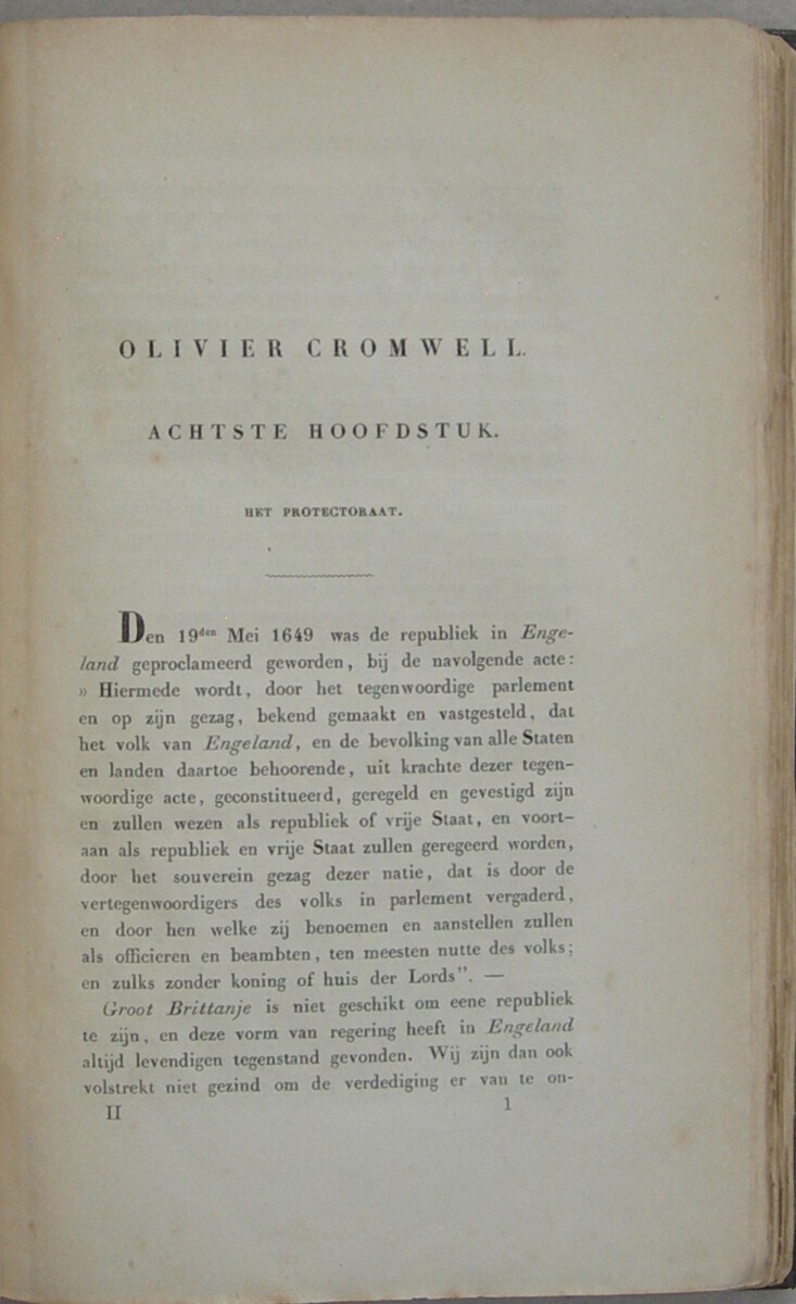 Olivier Cromwell, protector der Engelsche Republiek; of een groot maar miskend man in zijn eer hersteld. Een historisch onderzoek (...). Uit het Fransch en Engelsch vertaald door J. Oudijk van Putten. In twee deelen. Met portret van Cromwell. - Afbeelding 7