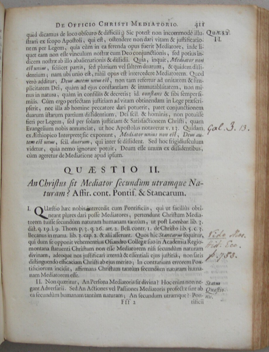Institutio Theologiae Elencticae, In Qua Status Controversiae Perspicue exponitur, Praecipua Orthodoxorum Argumenta proponuntur, & vindicantur, & Fontes Solutionum aperiuntur (...) Pars Secunda. - Afbeelding 8