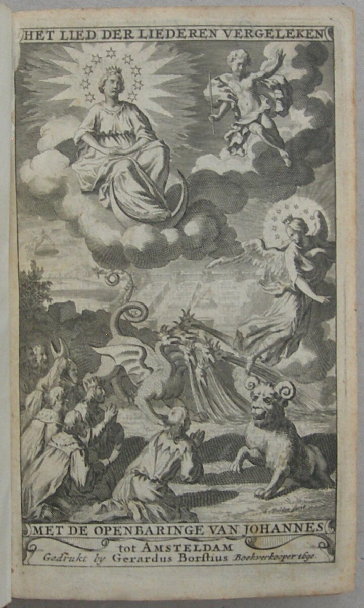Het Hoogelied van Salomo. Kortelyk verklaard door den Hoog-geleerden en Eerwaardigen Heer Nicolaus Lydius (...) Onlangs in rijm nagevolgd; en nu vermeerdert met eenige aanteekeningen, en een Aanhangsel, bevattende een verklaring van eenige Profetien, als het Lied van Moses: Deut. XXXII. en Exod. XV, en eenige Psalmen, mitsgaders een betooging van den Profetischen sin van het Hooglied en Deut. XXXII, door Johannes d'Outrein. - Afbeelding 2