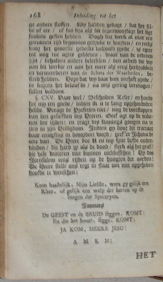 Het Hoogelied van Salomo. Kortelyk verklaard door den Hoog-geleerden en Eerwaardigen Heer Nicolaus Lydius (...) Onlangs in rijm nagevolgd; en nu vermeerdert met eenige aanteekeningen, en een Aanhangsel, bevattende een verklaring van eenige Profetien, als het Lied van Moses: Deut. XXXII. en Exod. XV, en eenige Psalmen, mitsgaders een betooging van den Profetischen sin van het Hooglied en Deut. XXXII, door Johannes d'Outrein. - Afbeelding 6