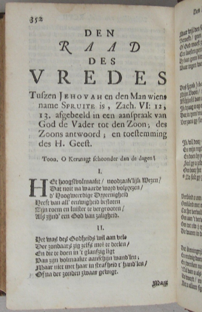 Het Hoogelied van Salomo. Kortelyk verklaard door den Hoog-geleerden en Eerwaardigen Heer Nicolaus Lydius (...) Onlangs in rijm nagevolgd; en nu vermeerdert met eenige aanteekeningen, en een Aanhangsel, bevattende een verklaring van eenige Profetien, als het Lied van Moses: Deut. XXXII. en Exod. XV, en eenige Psalmen, mitsgaders een betooging van den Profetischen sin van het Hooglied en Deut. XXXII, door Johannes d'Outrein. - Afbeelding 12