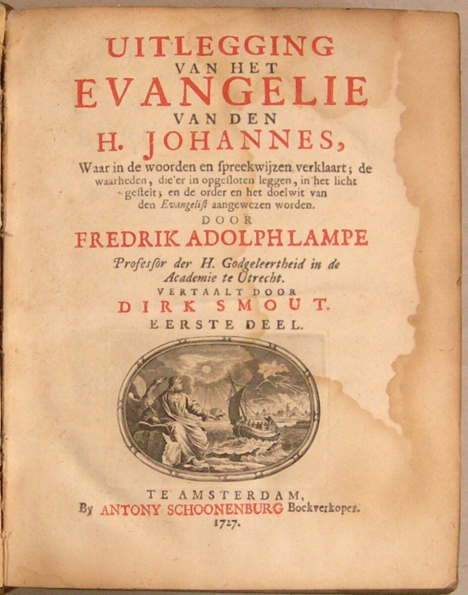 Uitlegging van het Evangelie van den H. Johannes, Waar in de woorden en spreekwyzen verklaart, de waarheden, die er in opgesloten leggen, in het licht gestelt, en de order en het doelwit van den Evangelist aangewezen worden. Vertaalt door Dirk Smout. Deel 1 en 2 (van 3). - Afbeelding 2