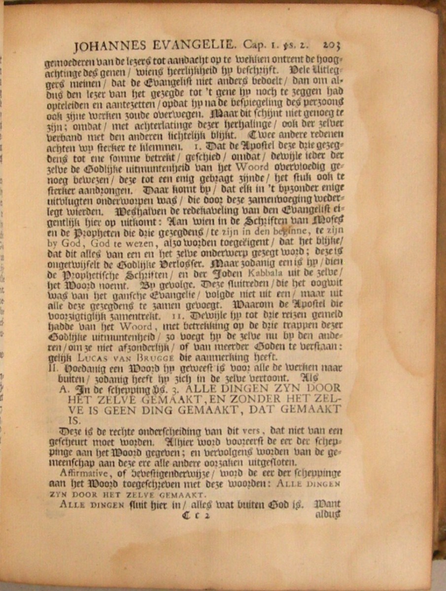 Uitlegging van het Evangelie van den H. Johannes, Waar in de woorden en spreekwyzen verklaart, de waarheden, die er in opgesloten leggen, in het licht gestelt, en de order en het doelwit van den Evangelist aangewezen worden. Vertaalt door Dirk Smout. Deel 1 en 2 (van 3). - Afbeelding 5