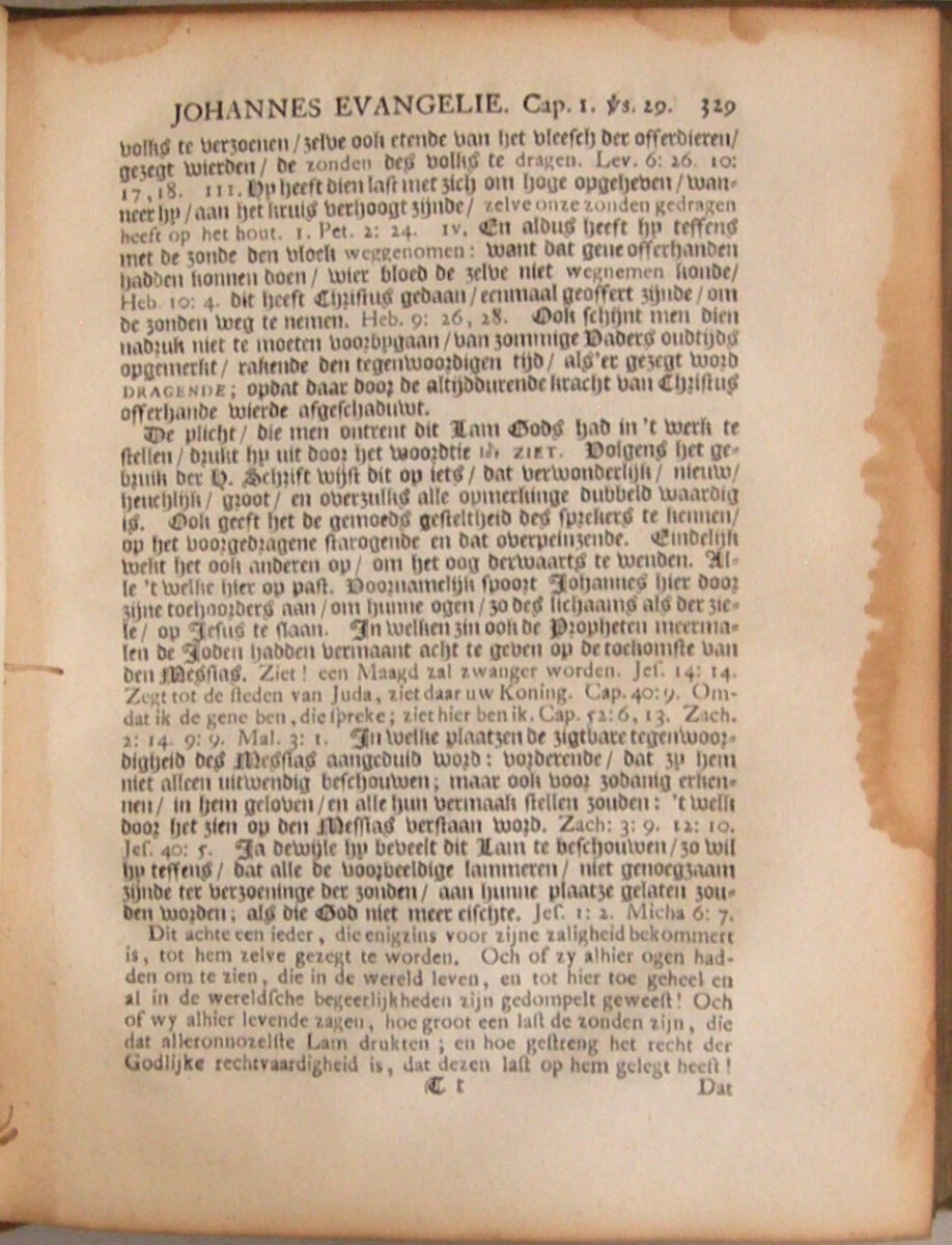 Uitlegging van het Evangelie van den H. Johannes, Waar in de woorden en spreekwyzen verklaart, de waarheden, die er in opgesloten leggen, in het licht gestelt, en de order en het doelwit van den Evangelist aangewezen worden. Vertaalt door Dirk Smout. Deel 1 en 2 (van 3). - Afbeelding 6