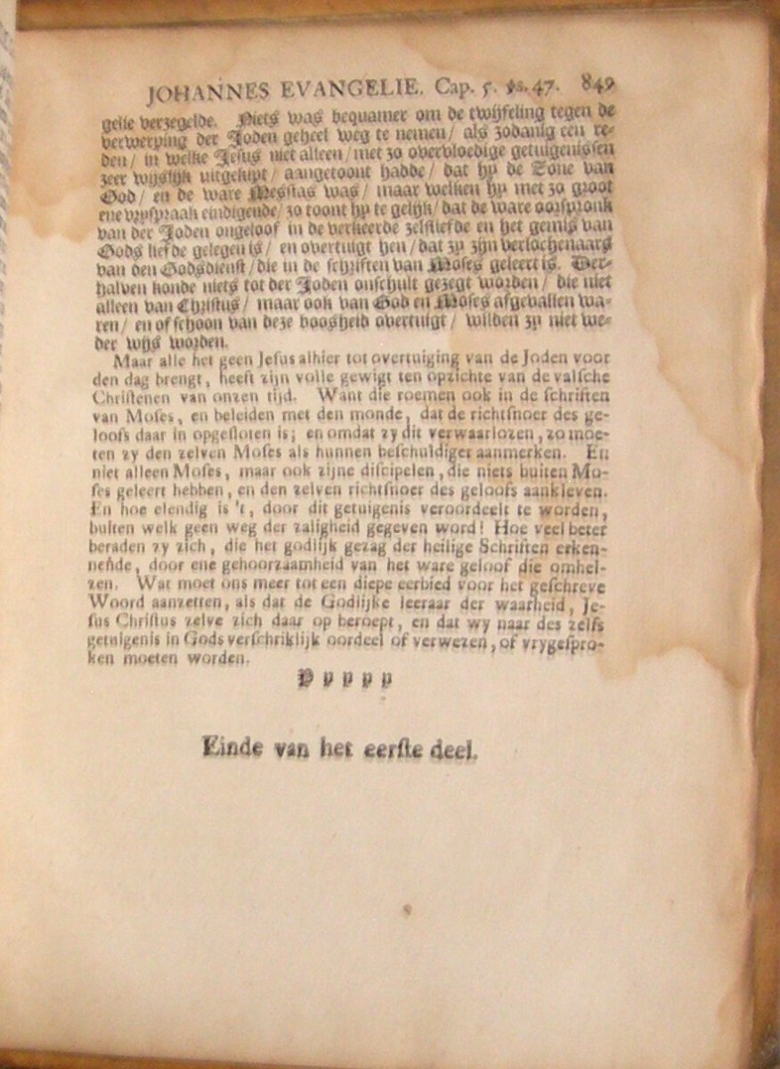 Uitlegging van het Evangelie van den H. Johannes, Waar in de woorden en spreekwyzen verklaart, de waarheden, die er in opgesloten leggen, in het licht gestelt, en de order en het doelwit van den Evangelist aangewezen worden. Vertaalt door Dirk Smout. Deel 1 en 2 (van 3). - Afbeelding 7