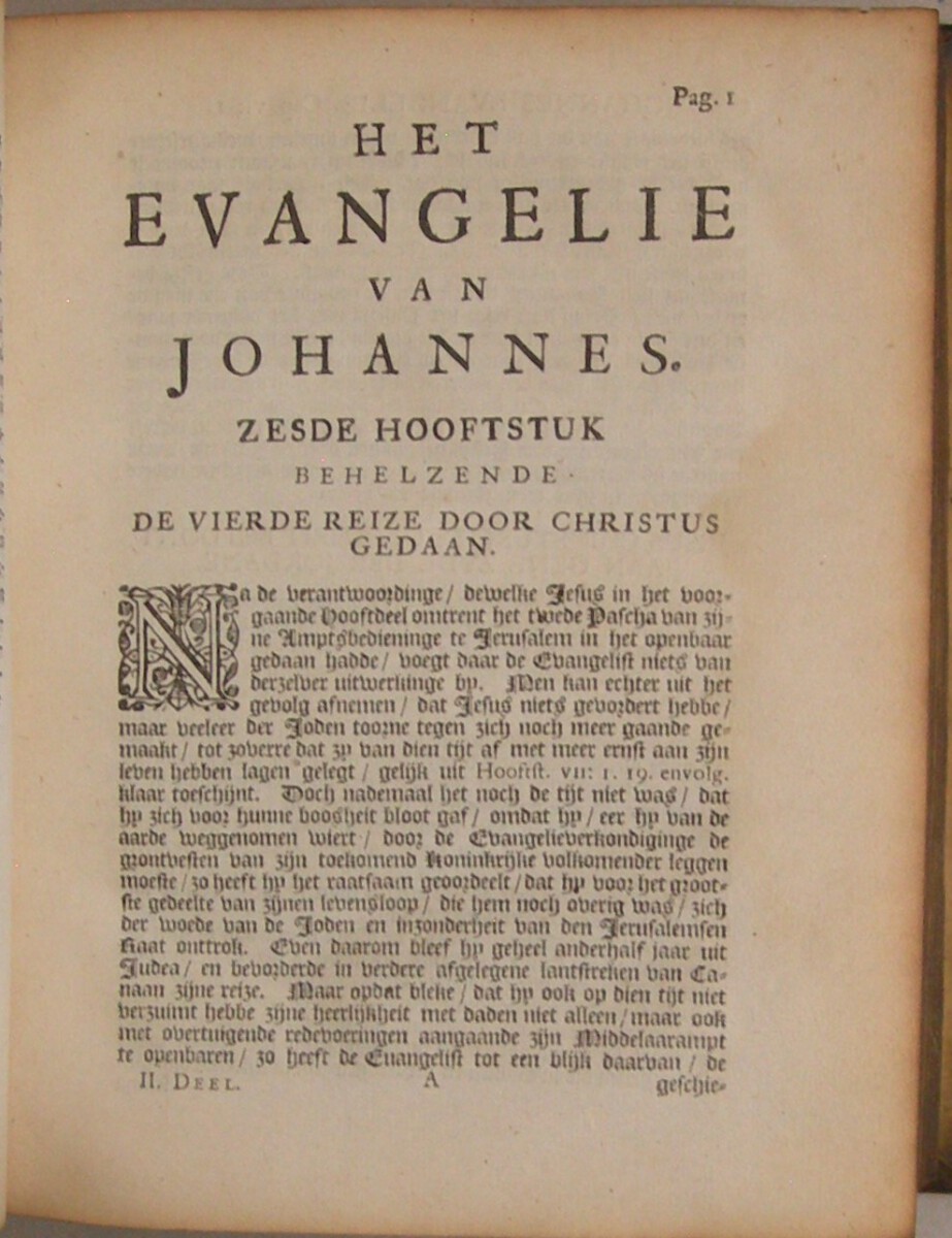 Uitlegging van het Evangelie van den H. Johannes, Waar in de woorden en spreekwyzen verklaart, de waarheden, die er in opgesloten leggen, in het licht gestelt, en de order en het doelwit van den Evangelist aangewezen worden. Vertaalt door Dirk Smout. Deel 1 en 2 (van 3). - Afbeelding 9