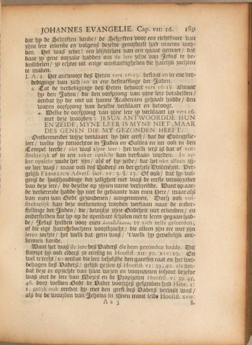 Uitlegging van het Evangelie van den H. Johannes, Waar in de woorden en spreekwyzen verklaart, de waarheden, die er in opgesloten leggen, in het licht gestelt, en de order en het doelwit van den Evangelist aangewezen worden. Vertaalt door Dirk Smout. Deel 1 en 2 (van 3). - Afbeelding 10