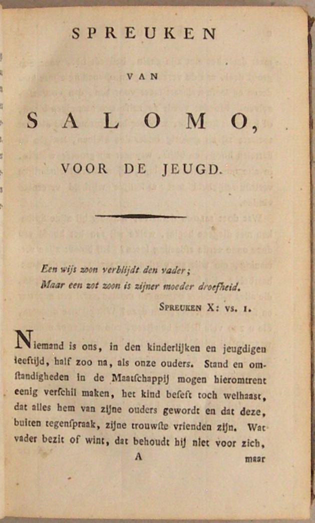 Spreuken van Salamo voor de jeugd. Deel 1 en 2. - Afbeelding 3