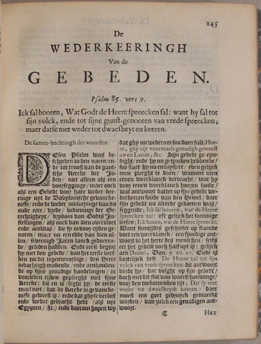 Opera, Ofte alle de Theologische Werken, Meest betreffende de Praktijke der Godtzaligheidt, en den Wandel van een Christen, in de plichten nevens Godt en zijne Even-naasten: Van den zeer Geleerden Thomas Goodwin. Uyt het Engels getrouwelijk vertaelt en van Nieus overzien Door Mr. Jacobus Koelman (...) Met twee nodige Registers verzien. Noit soo by malkanderen gedrukt. - Afbeelding 5