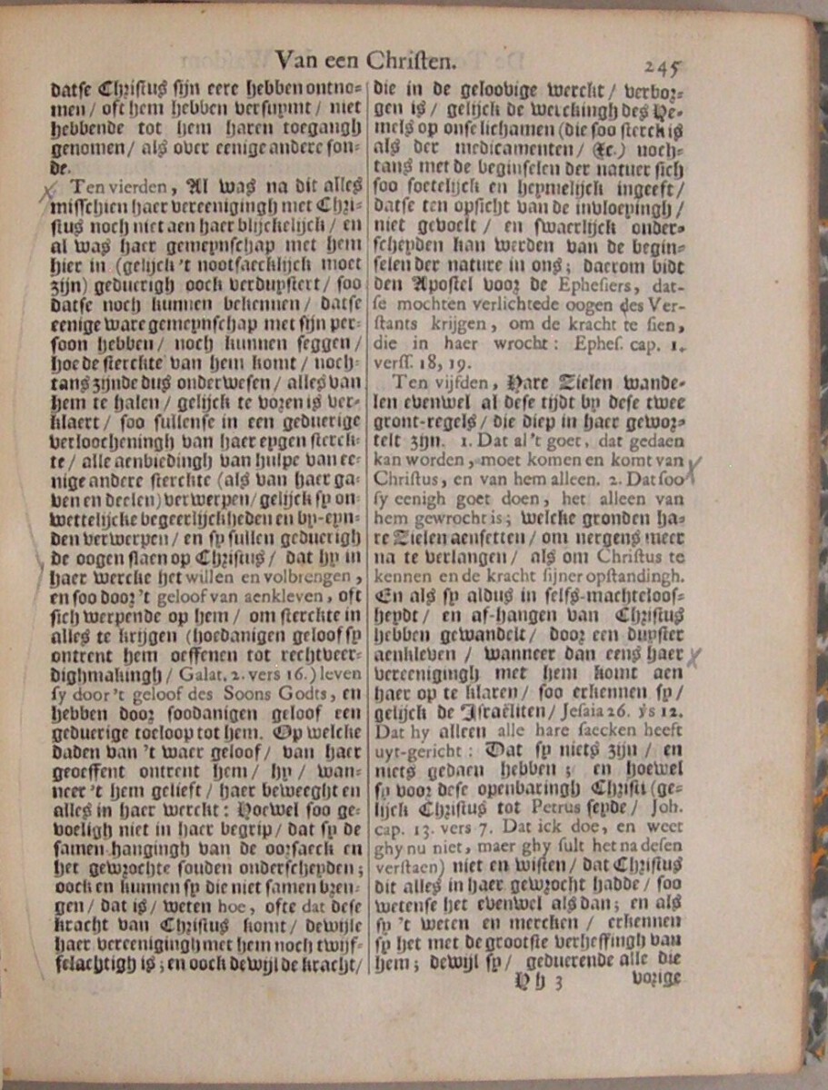 Opera, Ofte alle de Theologische Werken, Meest betreffende de Praktijke der Godtzaligheidt, en den Wandel van een Christen, in de plichten nevens Godt en zijne Even-naasten: Van den zeer Geleerden Thomas Goodwin. Uyt het Engels getrouwelijk vertaelt en van Nieus overzien Door Mr. Jacobus Koelman (...) Met twee nodige Registers verzien. Noit soo by malkanderen gedrukt. - Afbeelding 9