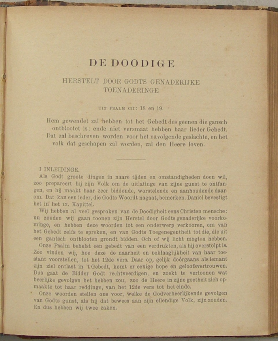 Verzameling van leerredenen, waar in vertoont wordt uit verscheide texten De Afgezakte Kranke en kwynende staat der Geloovigen, voornamentlyk in dezen Tydt, tot Overtuiginge en Beschaminge over hunne Ongestalte (...) Nieuwe en onveranderde Uitgave. Onder toezigt en met eene Voorrede van P. Deetman, Predikant te 's Grevelduin Capelle. - Afbeelding 8