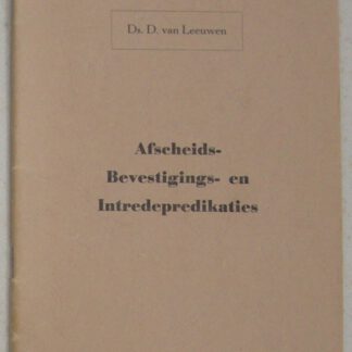 Afscheidspredikatie te Loenen aan de Vecht Donderdag 9 maart 1950. Bevestigingspredikatie door Ds. W. van Dijk. Intredepredikatie te St. Philipsland 16 maart 1950.