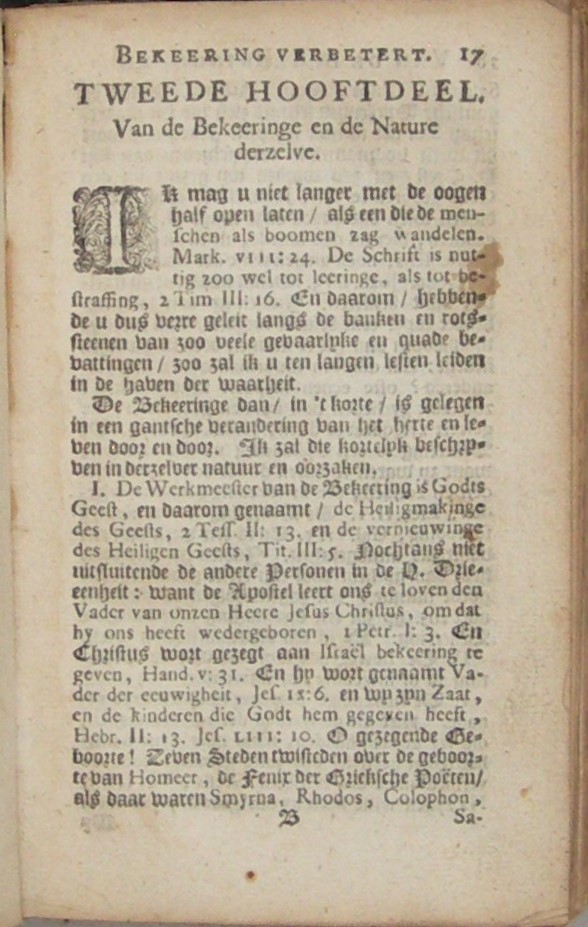 Een alarm voor onbekeerde zondaren in een ernstige verhandeling van deze gewightige hooftzaken (...) Benevens een aanhangsel van verscheide nuttige stoffen (...) En nu in 't Nederduitsch gebragt door Joannes Ubelman (...) Hier is by gevoegt het leven en sterven van Jozef Alleine. - Afbeelding 6