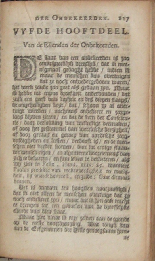 Een alarm voor onbekeerde zondaren in een ernstige verhandeling van deze gewightige hooftzaken (...) Benevens een aanhangsel van verscheide nuttige stoffen (...) En nu in 't Nederduitsch gebragt door Joannes Ubelman (...) Hier is by gevoegt het leven en sterven van Jozef Alleine. - Afbeelding 7