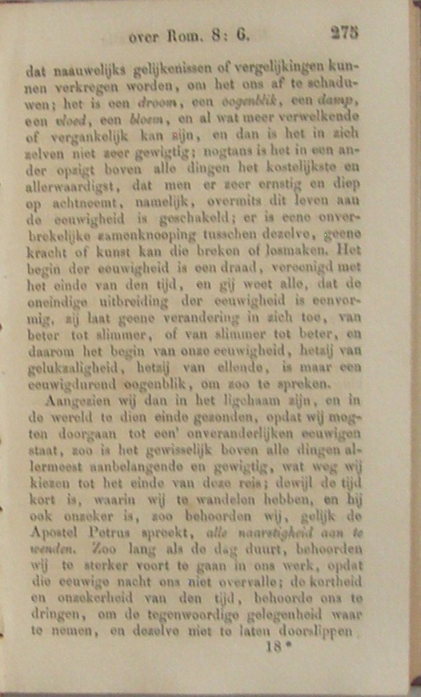Des zondaars heiligdom, of ontdekking van de heerlijke privilegien, aangeboden aan de boetvaardigen en geloovigen onder het evangelie, In XL predicaties over Rom. VIII:1-15 (...) Uit het engelsch vertaald door Jakobus Koelman (...) Met eene aanprijzende voorrede van (...) M. Leydecker (...) Nieuwe uitgave met een voorwoord door J. Beijer, Predikant te Leeuwarden. - Afbeelding 7