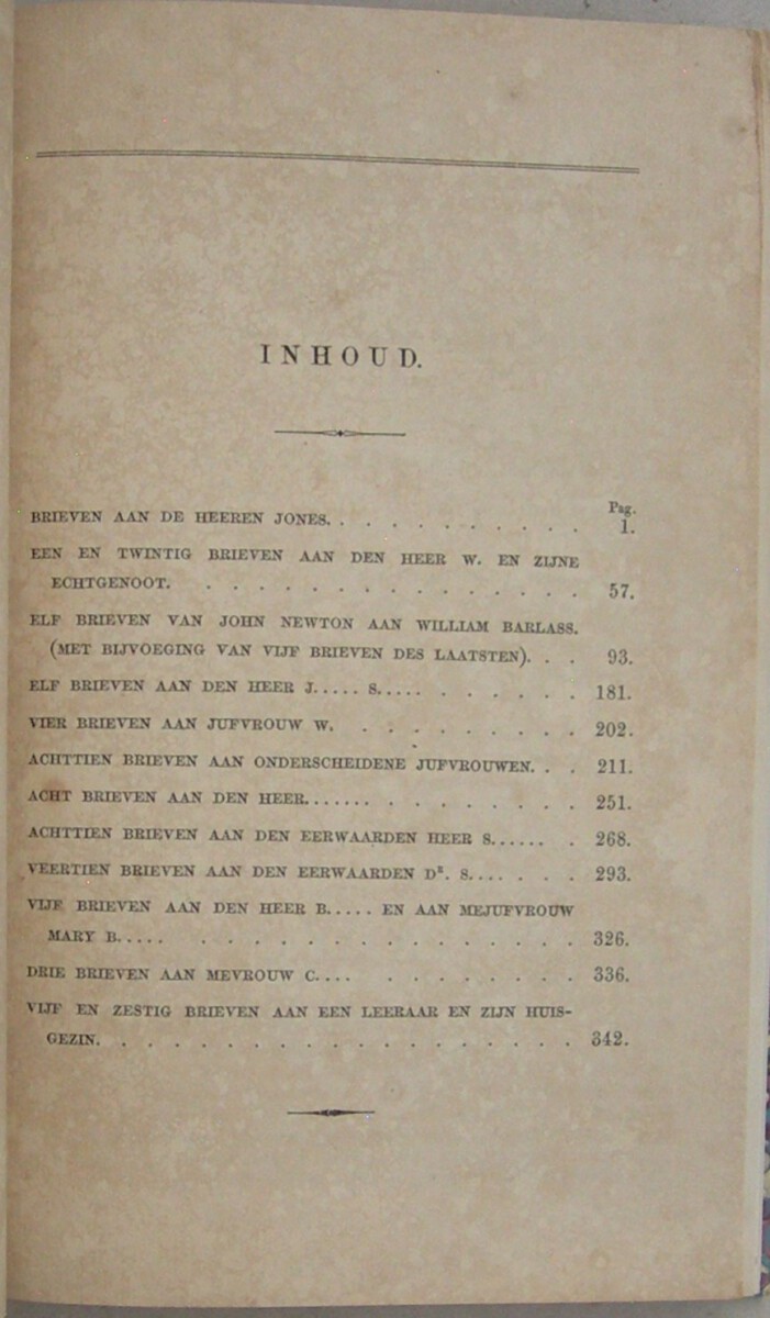 Omicron. Brieven over verschillende onderwerpen. Uit het Engelsch door M.J. Chevallier. WAARBIJ: Nalatenschap. Brieven aan onderscheidene personen en over verschillende onderwerpen, ten vervolge op de Cardiphonia en Omicron. Nieuwe Uitgave. - Afbeelding 7