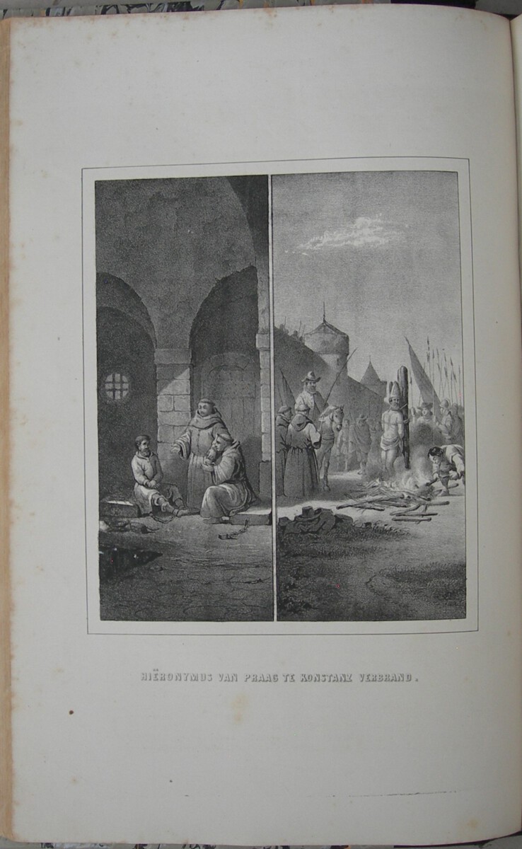 Geschiedenis der martelaren, die om de getuigenis der Evangelische waarheid hun bloed gestort hebben; van Christus onzen Zaligmaker tot het jaar 1655; niet alleen in de Nederlanden maar ook in Frankrijk, Engeland, Schotland, Spanje, Italië, Duitschland, Amerika en andere landen. Benevens vele van hunne brieven en belijdenissen (...) Met platen. Nieuwe uitgave. - Afbeelding 6
